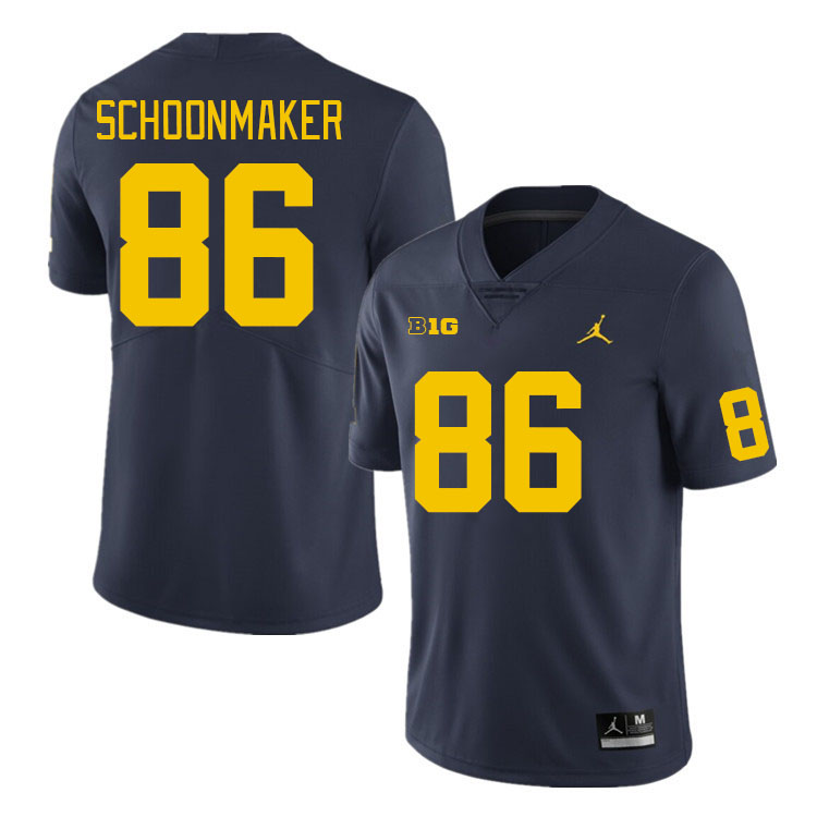 Michigan Wolverines #86 Luke Schoonmaker College Football Jerseys Stitched Sale-Navy